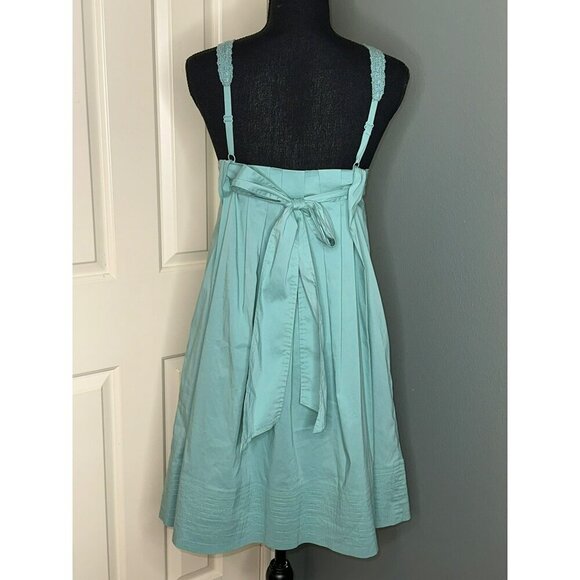 BCBGMAXAZRIA Women's 2 Light Green Knee Length Dress Crochet Pockets Coquette - Picture 3 of 16